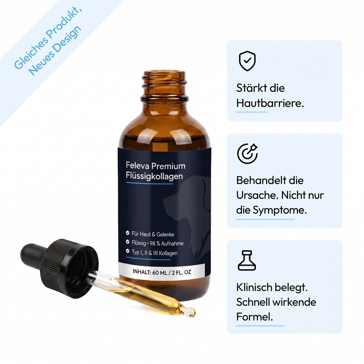 Feleva Premium Flüssig-Kollagen für Hunde