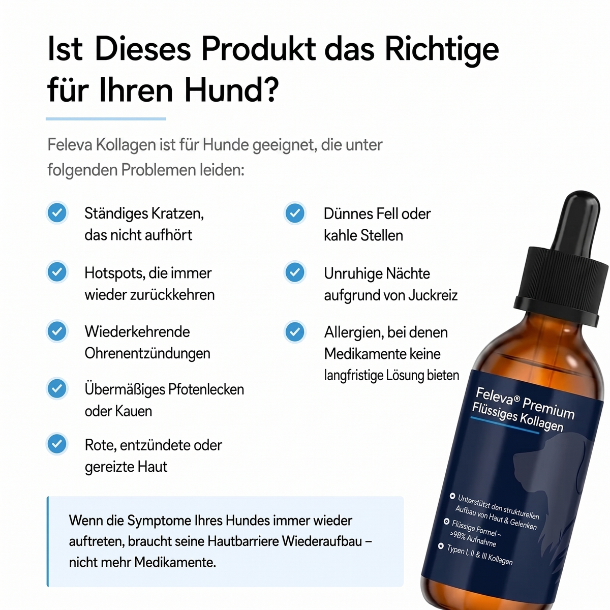 Feleva Premium Flüssig-Kollagen für Hunde